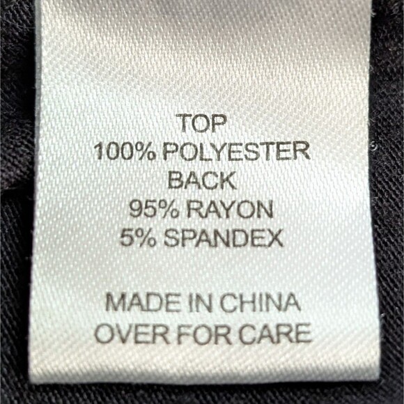 Fortune + Ivy Sz MEDIUM Black & Olive Green Floral Top 3/4 Sleeve Bohemian Tunic - Picture 5 of 13